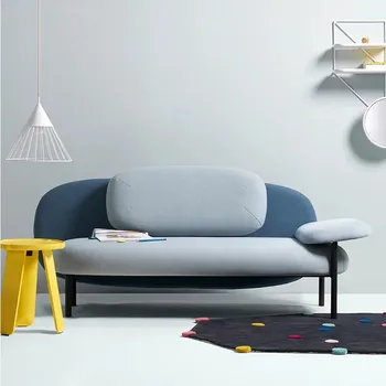 İskandinav şekerleme kanepe kumaş sanat net kırmızı ıns küçük aile kombinasyonu modeli odası yaratıcı eğlence küçük kanepe özelleştirme