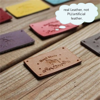 el yapımı gerçek deri disk etiket / El dikişli Dekorasyon dıy el Aksesuarları/Handmade leather handbag / handicraftdecorate labels 3
