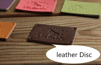 el yapımı gerçek deri disk etiket / El dikişli Dekorasyon dıy el Aksesuarları/Handmade leather handbag / handicraftdecorate labels 5