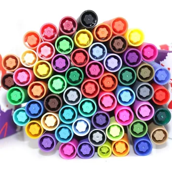 12/120 renk Çift Uçlu Fırça Kalemler 0.4 mm Fineliner Ucu ve 2mm Fırça Ucu Boyama Çizim Boyama işaretleme kalemleri Fırça İşaretleyiciler 4
