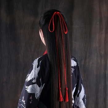 Antik Kostüm Saç Halat Püskül Han Çin Giyim Headdress Antika saç bandı Kız Bandeau Bandı Kemer Aksesuarları