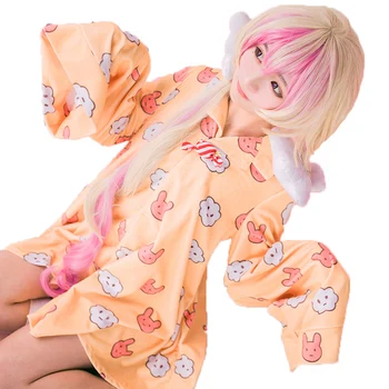 büyülü kız yetiştirme projesi Mahou Shoujo Ikusei Keikaku Nemurin Pijama Üniforma Cosplay Kostüm bulutlar ile