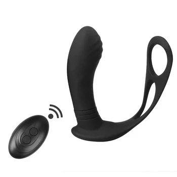 Anal Yapay Penis Vibratör Erkek prostat masaj aleti USB Şarj Titreşimli Halka Erkek Seks Oyuncakları Adam için Kablosuz Uzaktan