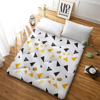 Tarzı Yatak Şerit Geometrik Baskı Tatami Mat Anti-skid Kalınlaşmak Yatak yatak odası mobilyası Öğrenci Yurdu Yatak Mat