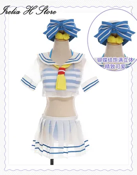 Irelia H Mağaza Rem Re:farklı bir dünyada yaşam sıfır Denizci elbisesi Rem denizci mayo cosplay kostüm yaz mayo 1
