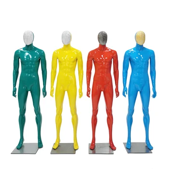 Yüksek Kaliteli Tam Vücut Renkli Manken Erkek Modeli Yarım Vücut Özelleştirilmiş 2