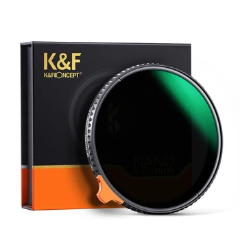 K & F Konsept HD Fader Değişken ND2-ND400 ND Filtre Atıcı ile Ayarlanabilir Nötr Yoğunluk Filtresi 49mm 67mm 82mm Kamera Lens için