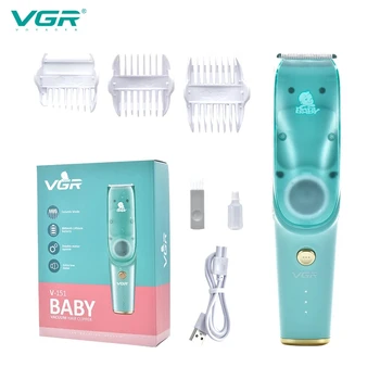 VGR Bebek Otomatik Saç Emme Saç Kesme Makinesi dijital ekran Ultra sessiz Bebek Özel Makası çocuk Seramik Makası V-151