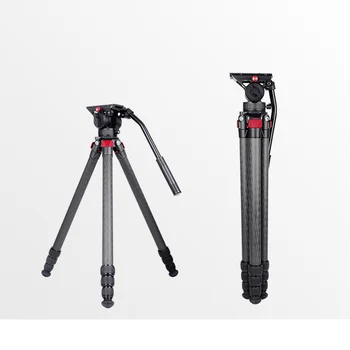Yük 12 kg Taşınabilir Profesyonel Alüminyum Alaşım Fotoğraf Stüdyosu kamera tripodu Standı ve Uzaktan Kafa kamera tripodu