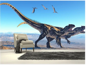 Custom papel DE parede infantil. Allosaurus Dağ duvar çocuk odası oturma odası TV duvar su geçirmez duvar kağıdı