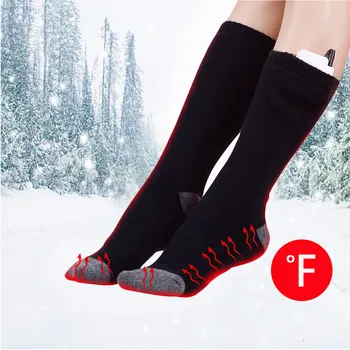 USB şarj edilebilir ısıtma sıcak tutan çoraplar 3-speed Ayarlanabilir Sıcaklık 2200 MAH Lityum Pil kızılötesi ısıtma için Erkek Ve Kadın