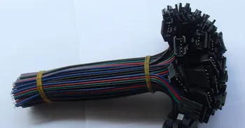 Yeni 50 çift 3pin 4pin 5pin Erkek ve Dişi RGB RGBW Bağlayıcı Tel Kablo SMD LED Şerit