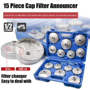 15 adet Set yağ filtresi Pense Anahtarı lokma seti Aracı Kiti Motor yağ filtresi Anahtarı Ayarlanabilir yağ filtresi Temizleme Aracı