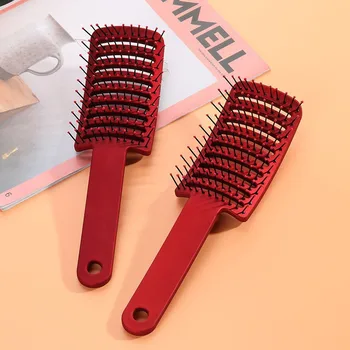 Kadın Dolaşık Açıcı Kavisli Havalandırma Saç Fırçası Masaj saç fırçaları Erkekler Bacalı Şekillendirici Saç Tarak Kuaför Kuaförlük Şekillendirici Araçları