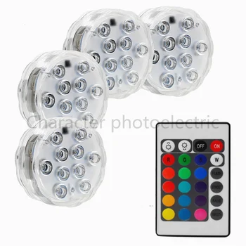 10LED Dalgıç LED Sualtı ışıkları AAA piller Powered Su Geçirmez IP67 Lamba Yüzme havuz ışığı tank lambası