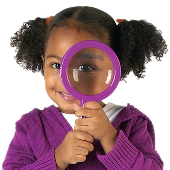 3X El Büyüteç Taşınabilir Büyüteç Büyüteç okuma gözlüğü Lens Çocuk Muayene Büyüteç Okuma İçin Renkli çocuk oyuncağı