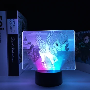 Iki Ton Unicorn 3D LED lamba doğum günü hediyesi yatak odası dekoru Manga Drop shipping En İyi Noel doğum günü hediyesi