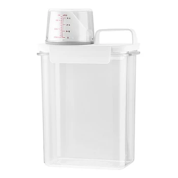 Hava geçirmez çamaşır deterjanı Toz saklama kutusu Çamaşır Tozu kapaklı konteyner Ve Kolu Çok Amaçlı saklama kutusu