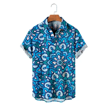 Erkek hawaii tişört Datura Çiçekler Tarzı 3D Baskılı Y2K Hombre Moda Gömlek Casual Plaj Büyük Boy Elbise 7 0