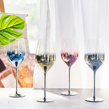INS Sıcak Satış Kristal Cam Kadehler Renkli şarap bardağı Suyu İçecek Şampanya Parti Barware Yemek Su Bardağı Ev Dekorasyon 0