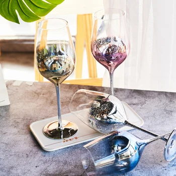 INS Sıcak Satış Kristal Cam Kadehler Renkli şarap bardağı Suyu İçecek Şampanya Parti Barware Yemek Su Bardağı Ev Dekorasyon 2