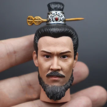1/6 Erkek Antik serisi kafa oyma Qin Shi Huang Ying Zheng Kafa Heykel Oyma Modeli Fit 12 inç Aksiyon Figürleri Toplamak DIY