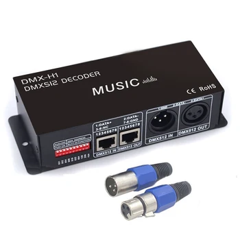 Müzik RGB RGBW DMX512 Dekoder LED Dimmer tahrik kontrolü DMX512 3/4 Kanal Dekoder Kontrol Dimmer RGB RGBW LED Şerit