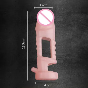 Penis Horoz Halka TPE Penis Büyütme Prezervatif Erkekler İçin Gecikme Boşalma Penis Kollu Genişletici Yetişkin Seks Oyuncak 3