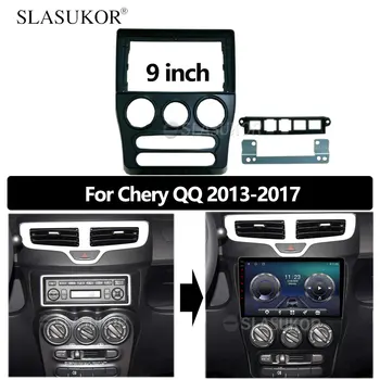 9 inç Chery QQ 2013 İçin 2014 2015 2016 2017 ABS Kurulu Kontrol Stereo Paneli Dash Kurulum DVD Plastik Fasya Çerçeve