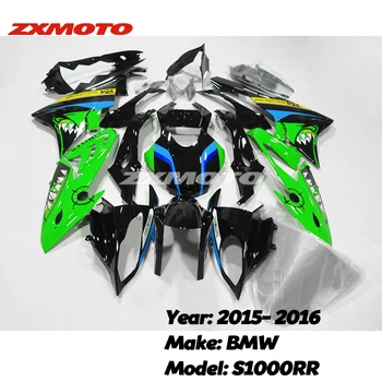 ZXMT Motosiklet ABS Plastik Tam kaporta kiti Seti Kaporta Enjeksiyon 2015 2016 BMW S1000RR 15 16 Kızgın Mavi Köpekbalığı Saldırı