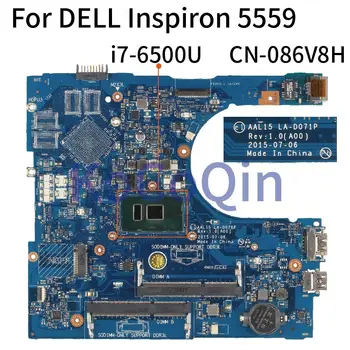 DELL Inspiron 15 5559 için I7-6500U Dizüstü Anakart CN-086V8H 086V8H AAL15 LA-D071P SR2EZ DDR3L Laptop Anakart