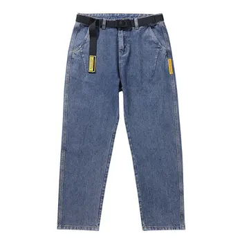 Erkek İş Kot Klasik Bahar Sonbahar Erkek Sıska Düz Streç Marka Kot Pantolon Yaz Tulum Slim Fit Pantolon 2020