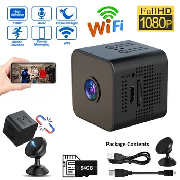 Mini IP Kamera WiFi Spor Kamera HD 1080P Kablosuz Güvenlik Gözetim Gece Görüş Mini Kaydedici Mikro Kamera