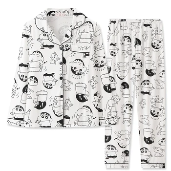 2021 Pijama 2 Adet Sincanv Baskı Oda Pijama Kadınlar İçin Set Şort İle Yaz Uygun Ev Elbise Anime Parti Pijama Giyim 