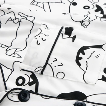 2021 Pijama 2 Adet Sincanv Baskı Oda Pijama Kadınlar İçin Set Şort İle Yaz Uygun Ev Elbise Anime Parti Pijama Giyim  4