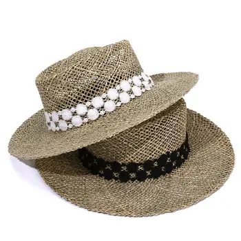 Yaz Açık güneş şapkası Geniş Ağızlı Nefes Ayarlanabilir plaj şapkası Güneş Koruyucu Hasır Şapka