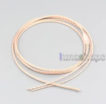 Toplu 1.2 m Saf PCOCC Kulaklık Kulaklık Kablosu DIY Özel veya onarım kulaklık tel LN004810