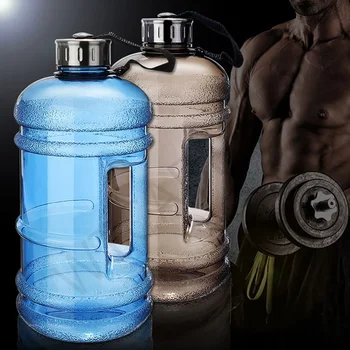 2.2 L Su Plastik Şişeler Büyük Kapasiteli Shaker Protein Spor Bpa Ücretsiz 1/2 Galon Gym Fitness İçme Sürahi Şişe Su Şişesi 1