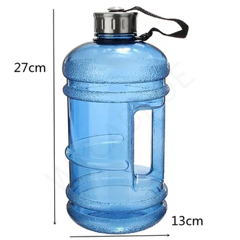2.2 L Su Plastik Şişeler Büyük Kapasiteli Shaker Protein Spor Bpa Ücretsiz 1/2 Galon Gym Fitness İçme Sürahi Şişe Su Şişesi 3
