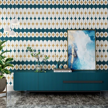 Iskandinav Renk Ekose Duvar Kağıdı Geometrik Kanepe TV Arka Plan Yatak Odası Oturma Odası Duvar Giyim Online Alışveriş Ünlü Duvar Kağıdı 1