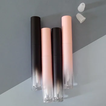 100 adet 3.5 ml Gradien Boş dudak parlatıcı şişesi yuvarlak boru DIY ruj konteyneri Doldurulabilir Şişeler Örnek Ekran Makyaj Aksesuarları