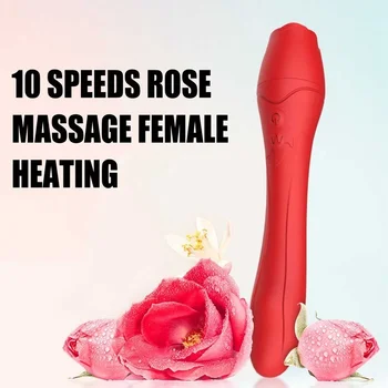Gül şekli vajina emme ısıtma vibratör klitoris meme klitoris stimülatörü yapay penis vibratörler kadın seks oyuncakları kadınlar için
