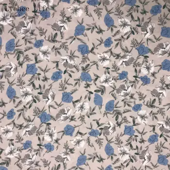 Lychee Ömrü 100x150cm Çiçek Polyester kumaş Yastık Konfeksiyon Doku Shabby Chic Kumaş Ev Dekorasyon 2