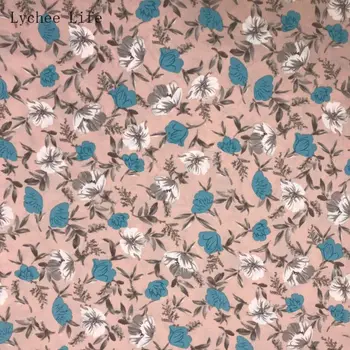 Lychee Ömrü 100x150cm Çiçek Polyester kumaş Yastık Konfeksiyon Doku Shabby Chic Kumaş Ev Dekorasyon 5