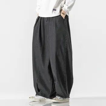 2021 Denim harem pantolon erkek Joggers Sweatpants Japon Streetwear erkek pantolonları Pantolon Casual Baggy Erkek Pantolon Moda 5XL