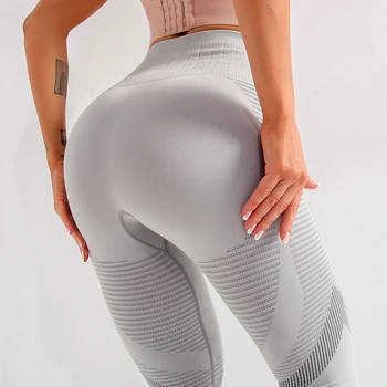 Süper Sıkı Yoga Pantolon Spor Spor Tayt Koşu Pantolon Dikişsiz Tayt Kadınlar için Yüksek Bel Hollow Out Spor Legging