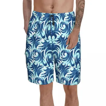Yaz Kurulu Şort Plaj erkek mayoları Polyester Desen Erkekler Yüzmek Mayo