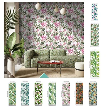 Tropikal Bitki Duvar Kağıdı Kendinden Yapışkanlı Duvar Sticker Yatak Odası Oturma Odası Dolap Mobilya Dekor Çıkartmaları İskandinav Tarzı Duvar