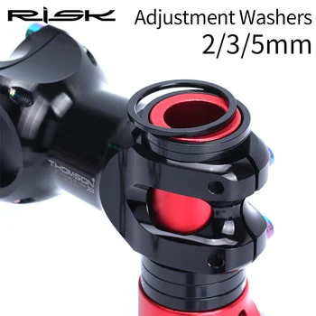 RISK 2/3 / 5mm Ayar Alüminyum Alaşım Bisiklet bisiklet çatalı Yıkayıcı Kök Kulaklık Paspayı Yükseltme Gidon Yüzük Bisiklet Aksesuar 0