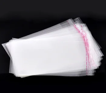 8 Mevsim Plastik Self-Seal Çanta Dikdörtgen Şeffaf Depolama Boncuk Takı Çantası (Kullanılabilir Alan: 13.5x10 cm) 16 cm x 10 cm, 200 Adet 0